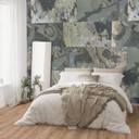 Echtstein - 3D Wandpaneel, Set aus 6 Natursteinplatten als luxuriöse Wandverkleidung - Patina Schief