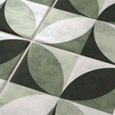 Naklejki na płytki Abstract Flower Pattern - zielone - zestaw 12 sztuk