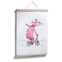 Plakat Hagenmeyer - Llama z rowerem