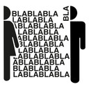 Wallsticker - WC - Bla-Bla-Bla - 80x76 cm