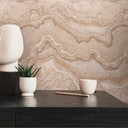 Marmoreffekt tapet beige sand guld - natursten tekstureret tapet