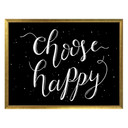 Plakat Choose Happy - czarny negatyw