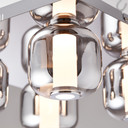 Deckenleuchte Martin, grau, 15 x 35 cm, Glas Innenleuchte