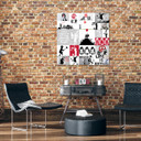 Canvasbillede, Banksy street art graffiti collage