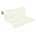 Papel pintado sencillo con aspecto de lino blanco crema - papel pintado liso texturado autoadhesivo