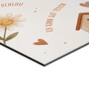 Alu-Dibond Wandbild - Affirmationen Happy mit Katze und Bär fürs Kinderzimmer