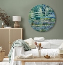 Rundes Leinwandbild Monet - Japanische Brücke bei Giverny