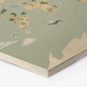 Hexagon Houten Wanddecoratie Wereldkaart - Wereld van de Dieren - Oliver Robins