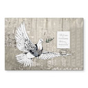 Wandbild Banksy - Die Friedenstaube - Alu-Dibond
