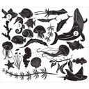 Wandtattoo Unterwasserparadies Set (40-teilig)