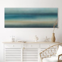 Wandbild Rotko Blush - Türkiser Horizont - Sir Edward x Grigory Gladarev - Alu-Dibond Panorama