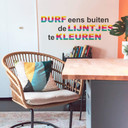 Muursticker Durf eens buiten de lijntjes te kleuren