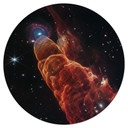 Naklejka na ścianę James Webb Telescope - Cosmic Whirlwind Herbig Haro 49/50 - Round