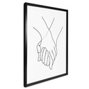 Plakat 1X Studio - Line Art Hand in Hand