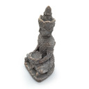Meditierender Buddha aus Kunststein, betongrau | 15x11x25 cm