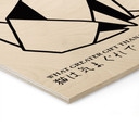 Houten Wanddecoratie Geometrische Kat Origami - Krygowski