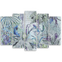 5 stykke lærredstryk Mosaikjungle