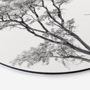 Wandbild Minimalistischer Baum in ruhiger Landschaft - Flour - Alu-Dibond Rund