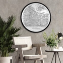 Plakat Mapa miasta Amsterdam - okrągły