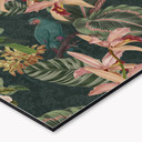 Stænkplade til køkken jungle med papegøjer natgrøn - Bloomery Decor
