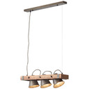 Pendelleuchte Maria, braun, 115 x 70 cm, Holz Pendellampe, dimmbar
