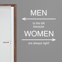 Wallsticker - WC - women are always right!
