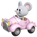 Wallsticker - Agullo - Mus i rosa bil
