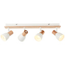 Spotbalken Emil, braun, 16,5 x 57,5 cm, Holz Lampe