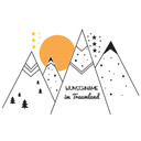 Wandtattoo Wunschname + Im Traumland mit Bergkontur