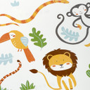 Tropisk jungletapet i farverigt og hvidt til børneværelset Made in Germany Little Love