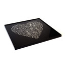 Wandbild Herz - Silber Glitzer