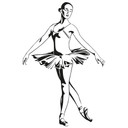 Wallsticker Ballerina 1