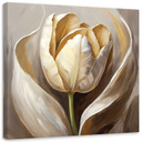 Leinwandbild Tulpenblumen wie handgemalt