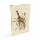 Plakat drewniany żyrafa w kwiaty - Frida Floral Studio