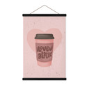 Obraz tkaniny z kawą - Eleonora - Love you a Latte