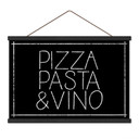 Stoffbild Pizza Pasta & Vino