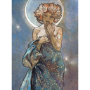 Fototapet - Mucha - Månen