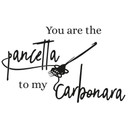 Wallsticker -  You are the pancetta to my carbonara