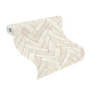 murstenstapet, tapet med steneffekt Factory V hvid