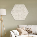 Sekskantet halvcirkelformet vægmaleri i retrostil - Bloomery Decor - aluminium dibond