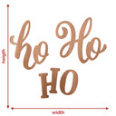3D Holz Schriftzug Weihnachten - Ho Ho Ho - Mahagoni