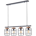 Pendelleuchte Inga, braun, 157,5 x 20 cm, Metall Pendellampe, dimmbar