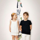 Børnetapet, non-woven tapet med illustration Kids Walls hvid, farverig