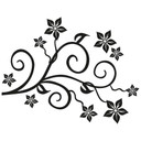 Wallsticker Blomstergrene inkl. 3 fotorammer