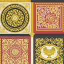 Luksusowa tapeta Versace Home czerwone złoto czarny designerski wzór tapety klasyczny barok