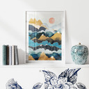 Plakat szczyt górski ponad chmurami - SpaceFrog Designs