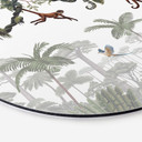 Tableau sur alu-Dibond rond Kikki Belle - Singes coquins