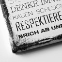 Leinwandbild Hausordnung
