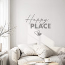 Wallsticker Happy Place med hjerter