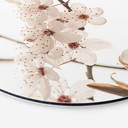 Billede Gren med hvide kirsebærblomster - Sisi & Seb - rund – print på aluminium (Alu-Dibond)